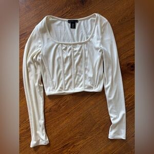 Sincerely Jules Ivory Long Sleeve Crop Size Medium